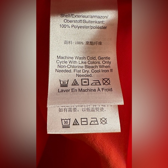 🔥DKNY🔥Persimmon V-Neck blouse, short sleeves, could be considered elbow length - Picture 8 of 12